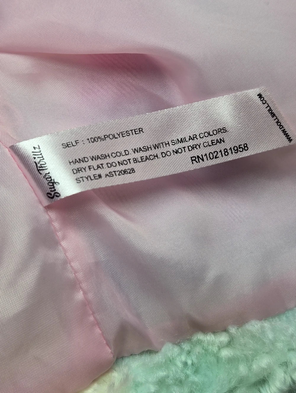 Sugar Thrillz Jacket Women's Sherpa Medium Dolls Kill Candy Pastel Dopamine Y2k - Picture 10 of 10